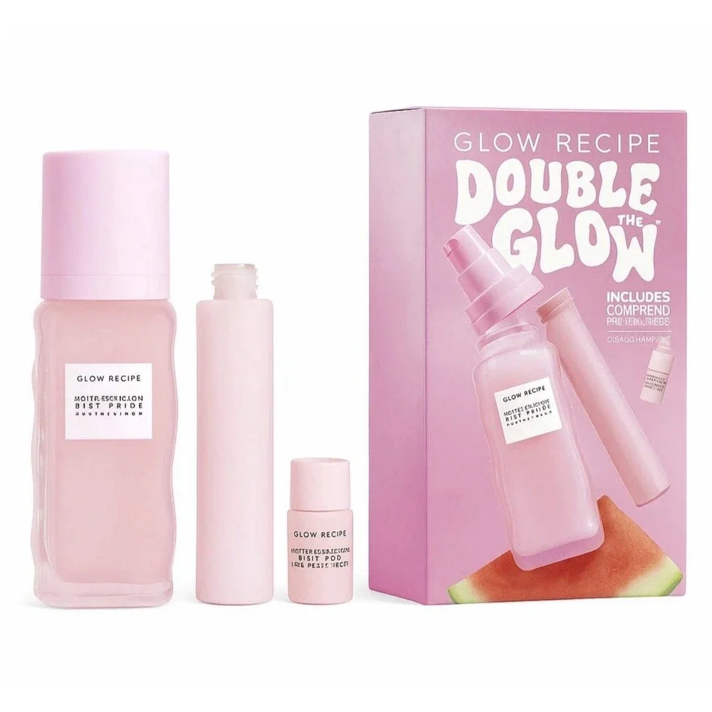 Glow Recipe Double The Glow Watermelon Glow Pink Juice Moisturizer Set New